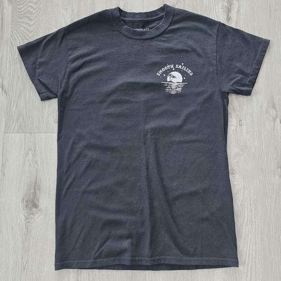 Retrofit | 'Smooth Sailing' black flash tattoo graphic print t-shirt | MENS S - Picture 4 of 9